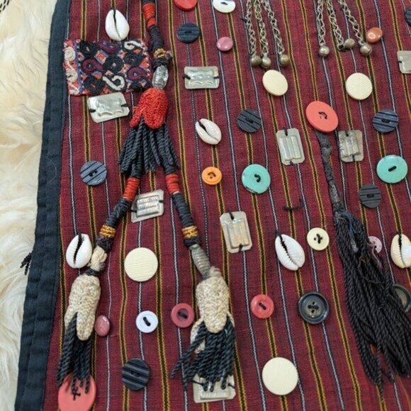 Traditional Vintage Turkmen Nomad child ceremonial dress & vest - Picture 6 of 14